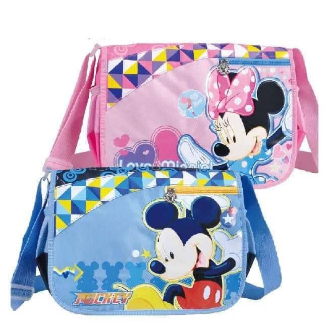 Cartable rose Minnie mouse et bleu Mickey mouse